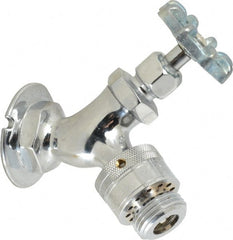 Legend Valve - 3/4" Pipe, Chrome Plated Brass Sillcock with Vacuum Breaker - Handwheel Handle, FNPT x GHT End Connections, 125 psi WOG Rating - Exact Tooling