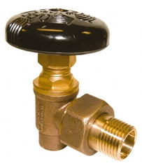 Legend Valve - 3/4" Pipe, 60 psi WOG Rating, Soldered x Male Union End Connections, Handwheel Hot Water Angle Radiator Valve - 125 psi Steam Pressure Rating, Bronze - Exact Tooling