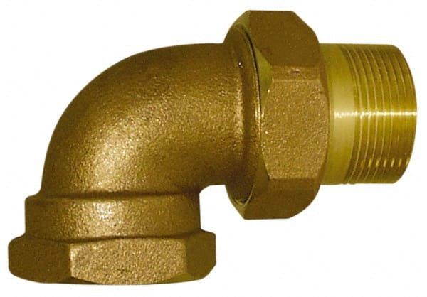 Legend Valve - 1/2" Pipe, 60 psi WOG Rating, FNPT x Male Union End Connections, Union Elbow Radiator Valve - 15 psi Steam Pressure Rating, Bronze - Exact Tooling