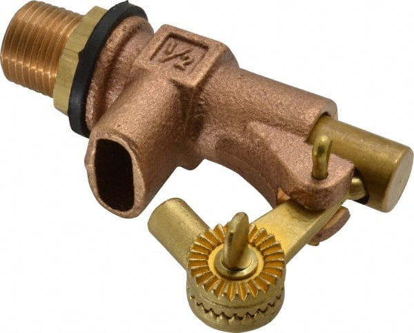 Legend Valve - 1/2" Pipe, Bronze, Mechanical Float Valve - 125 psi, MPT x Plain End Connections - Exact Tooling