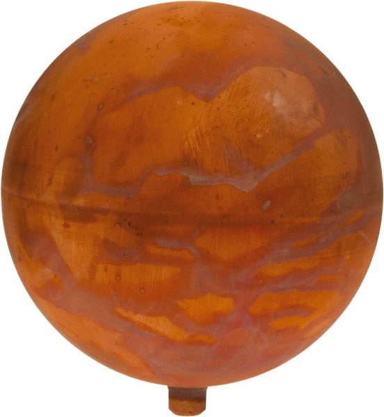 Legend Valve - 5" Diam, Spherical, Metal Float - 1/4-20 Thread, Copper, 125 Max psi - Exact Tooling
