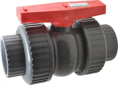 Legend Valve - 3" Pipe, Full Port, PVC True Union Design Ball Valve - Inline - One Way Flow, Solvent x Solvent Ends, Tee Handle, 150 WOG - Exact Tooling