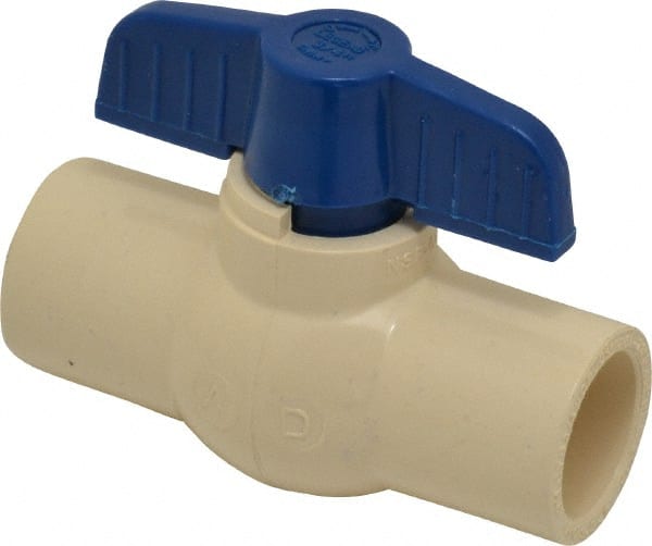 Legend Valve - 3/4" Pipe, Large Port, CPVC Miniature Ball Valve - Inline - One Way Flow, Solvent x Solvent Ends, Tee Handle, 150 WOG - Exact Tooling