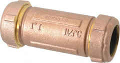 Legend Valve - 1" Pipe, 1-1/4" Copper Tube, Brass Compression Pipe Coupling - 125 psi WOG Rating - Exact Tooling