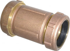 Legend Valve - 2" Copper Tube, Brass Compression Pipe Coupling - 125 psi WOG Rating - Exact Tooling