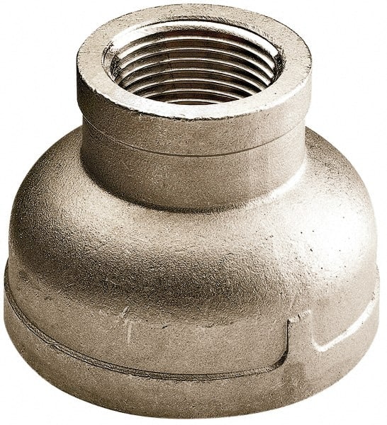 Value Collection - 1-1/2 x 1" Grade 316 Stainless Steel Pipe Reducer Coupling - FNPT x FNPT End Connections, 150 psi - Exact Tooling