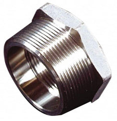 Value Collection - 1-1/4 x 1/2" Grade 304 Stainless Steel Pipe Hex Bushing - MNPT x FNPT End Connections, 150 psi - Exact Tooling