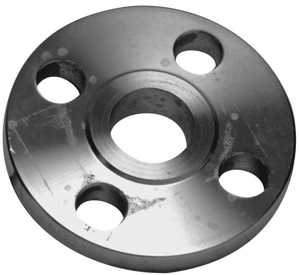 Merit Brass - 8" Pipe, 13-1/2" OD, Stainless Steel, Threaded Pipe Flange - 11-1/2" Across Bolt Hole Centers, 7/8" Bolt Hole, 150 psi, Grade 304 - Exact Tooling