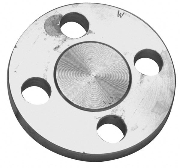 Merit Brass - 10" Pipe, 16" OD, Stainless Steel, Blind Pipe Flange - 13-1/2" Across Bolt Hole Centers, 7/8" Bolt Hole, 150 psi, Grade 304 - Exact Tooling