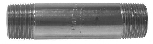 Merit Brass - Schedule 40, 3/4" Pipe x 60" Long, Grade 316/316L Stainless Steel Pipe Nipple - Welded & Threaded - Exact Tooling