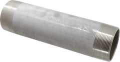 Merit Brass - Schedule 40, 3" Pipe x 12" Long, Grade 316/316L Stainless Steel Pipe Nipple - Welded & Threaded - Exact Tooling