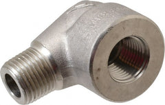 Value Collection - 1/2" Grade 316/316L Stainless Steel Pipe 90° Street Elbow - FNPT x MNPT End Connections, 3,000 psi - Exact Tooling