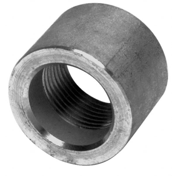 Merit Brass - 4" Grade 316 Stainless Steel Pipe Half Coupling - FNPT End Connections, 150 psi - Exact Tooling