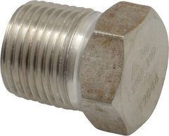 Merit Brass - 3/8" Grade 316/316L Stainless Steel Pipe Hex Head Plug - MNPT End Connections, 3,000 psi - Exact Tooling