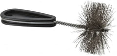 Schaefer Brush - 2-3/4 Inch Actual Brush Diameter, 2-1/2 Inch Inside Diameter, Carbon Steel, Plumbing, Hand Fitting and Cleaning Brush - Solid Plastic Hand Fitting Handle with Hole - Exact Tooling