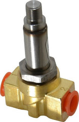 Parker - 1/4" Port, Brass Solenoid Valve - Closed, FKM Seal - Exact Tooling