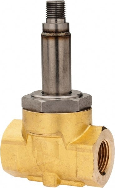 Parker - 3/8" Port, Brass Solenoid Valve - Closed, NBR Seal - Exact Tooling