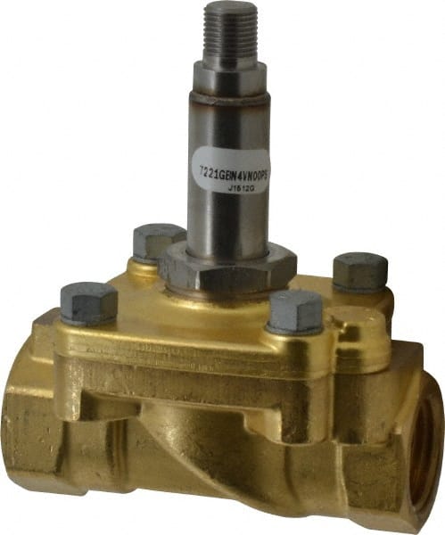 Parker - 1/2" Port, Brass Solenoid Valve - Closed, NBR Seal - Exact Tooling