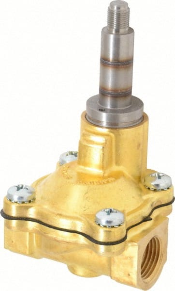 Parker - 1/2" Port, Brass Solenoid Valve - Open, NBR Seal - Exact Tooling