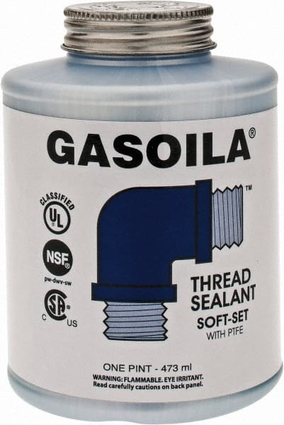 Federal Process - 1 Pt Brush Top Can Blue/Green Easy Seal Applicator with Gasoila Soft-Set - 600°F Max Working Temp - Exact Tooling