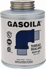 Federal Process - 1 Pt Brush Top Can Blue/Green Easy Seal Applicator with Gasoila Soft-Set - 600°F Max Working Temp - Exact Tooling