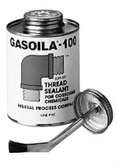 Federal Process - 1/2 Pt Brush Top Can Black Federal Gasoila-100 Thread Sealant - 450°F Max Working Temp - Exact Tooling