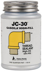 Federal Process - 1/4 Pt Brush Top Can Oyster White Federal JC-30 Thread Sealant with PTFE - 500°F Max Working Temp - Exact Tooling