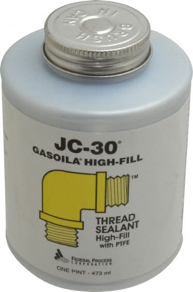 Federal Process - 1 Pt Brush Top Can Oyster White Federal JC-30 Thread Sealant with PTFE - 500°F Max Working Temp - Exact Tooling
