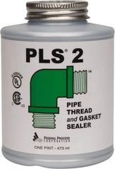 Federal Process - 1 Pt Brush Top Can Gray Federal PLS-2 Premium Thread & Gasket Sealant - 600°F Max Working Temp - Exact Tooling