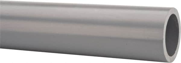 Made in USA - 1-1/2" Pipe, 60" Long CPVC Unthreaded Plastic Pipe Nipple - 470 Max psi, 1.476" ID x 1.9" OD, Schedule 80, Gray - Exact Tooling