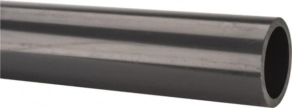 Made in USA - 2-1/2" Pipe, 60" Long PVC Unthreaded Plastic Pipe Nipple - 420 Max psi, 2.289" ID x 2-7/8" OD, Schedule 80, Gray - Exact Tooling