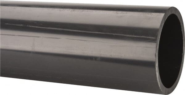 Made in USA - 4" Pipe, 60" Long PVC Unthreaded Plastic Pipe Nipple - 320 Max psi, 3.786" ID x 4-1/2" OD, Schedule 80, Gray - Exact Tooling