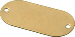 C.H. Hanson - 2-1/8 Inch Wide, Style 1, Brass Blank Metal Plate - 1 Inch High, 25 Pieces - Exact Tooling