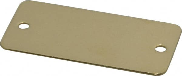 C.H. Hanson - 2 Inch Wide, Style 2, Brass Blank Metal Plate - 1 Inch High, 25 Pieces - Exact Tooling