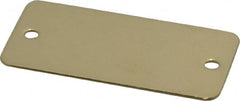 C.H. Hanson - 2 Inch Wide, Style 2, Brass Blank Metal Plate - 1 Inch High, 25 Pieces - Exact Tooling