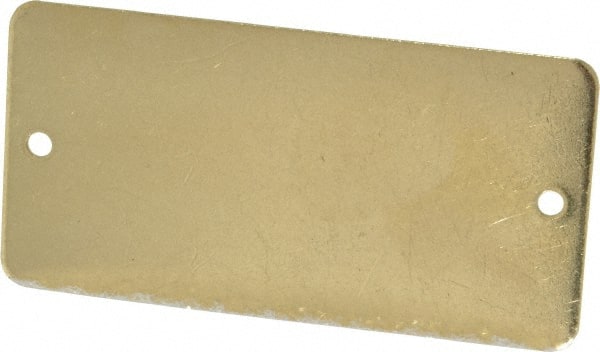 C.H. Hanson - 3 Inch Wide, Style 2, Brass Blank Metal Plate - 1-1/2 Inch High, 10 Pieces - Exact Tooling