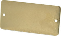 C.H. Hanson - 3 Inch Wide, Style 2, Brass Blank Metal Plate - 1-1/2 Inch High, 10 Pieces - Exact Tooling