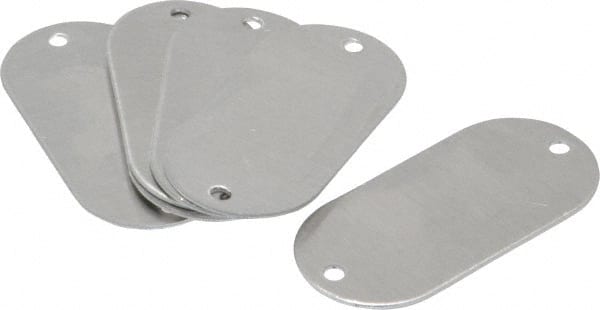 C.H. Hanson - 2-1/8 Inch Wide, Style 1, Aluminum Blank Metal Plate - 1 Inch High, 50 Pieces - Exact Tooling