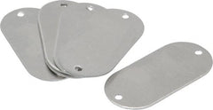 C.H. Hanson - 2-1/8 Inch Wide, Style 1, Aluminum Blank Metal Plate - 1 Inch High, 50 Pieces - Exact Tooling