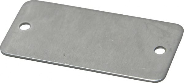 C.H. Hanson - 2 Inch Wide, Style 2, Aluminum Blank Metal Plate - 1 Inch High, 50 Pieces - Exact Tooling