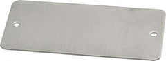 C.H. Hanson - 3 Inch Wide, Style 2, Aluminum Blank Metal Plate - 1-1/2 Inch High, 25 Pieces - Exact Tooling