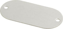 C.H. Hanson - 2-1/8 Inch Wide, Style 1, Stainless Steel Blank Metal Plate - 1 Inch High, 10 Pieces - Exact Tooling