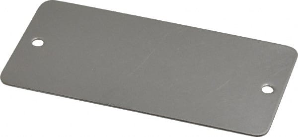 C.H. Hanson - 3 Inch Wide, Style 2, Stainless Steel Blank Metal Plate - 1-1/2 Inch High, 10 Pieces - Exact Tooling
