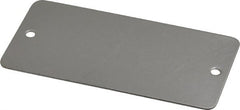 C.H. Hanson - 3 Inch Wide, Style 2, Stainless Steel Blank Metal Plate - 1-1/2 Inch High, 10 Pieces - Exact Tooling