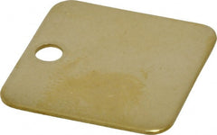 C.H. Hanson - 1-1/4 Inch Diameter, Square, Brass Blank Metal Tag - Blank, 50 Pieces - Exact Tooling