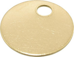 C.H. Hanson - 1 Inch Diameter, Round, Brass Blank Metal Tag - Blank, 50 Pieces - Exact Tooling