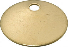 C.H. Hanson - 1-1/4 Inch Diameter, Round, Brass Blank Metal Tag - Blank, 50 Pieces - Exact Tooling