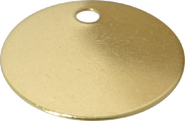 C.H. Hanson - 1-1/2 Inch Diameter, Round, Brass Blank Metal Tag - Blank, 25 Pieces - Exact Tooling