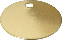 C.H. Hanson - 1-1/2 Inch Diameter, Round, Brass Blank Metal Tag - Blank, 25 Pieces - Exact Tooling
