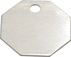 C.H. Hanson - 1-1/4 Inch Diameter, Octagonal, Aluminum Blank Metal Tag - Blank, 50 Pieces - Exact Tooling